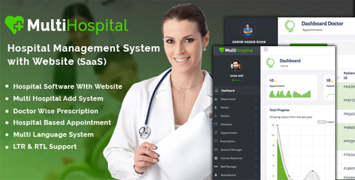اسکریپت مدیریت بیمارستان Multi Hospital + اپلیکیشن موبایل